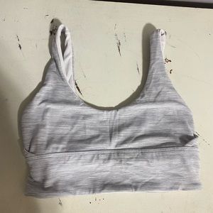 lululemon reversible 2in1 align bra . white/ stripped